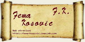 Fema Kosović vizit kartica